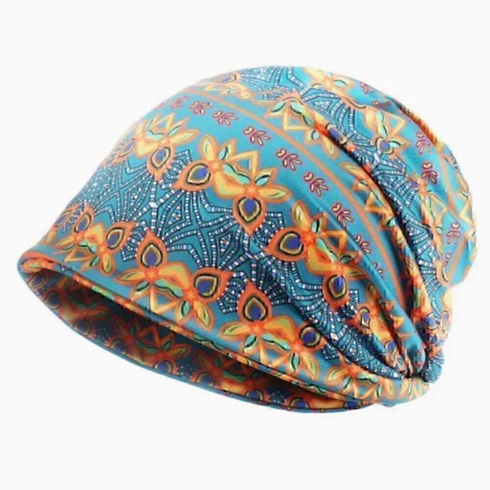 Bohemian Style Patterned Design, Breathable Headscarf Cap, Outdoor Sports